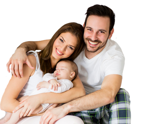 Happy parents holding their newborn baby after safe delivery at Doctor Gowri's Balaji Hospital, Tirupati with expert care.